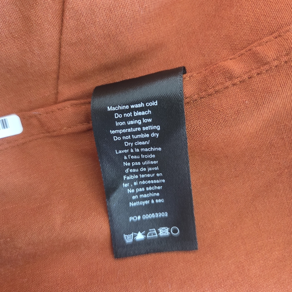 EUC Rag & Bone M65 Cropped Linen Blend Field Jacket in Rust Orange, Size Small - Picture 9 of 9